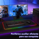 Mouse Pad Gamer Profissional 80x30cm - LED RGB 7 Cores, Superfície Speed e Base Antiderrapante