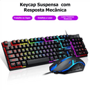 Kit Gamer AOAS M300 – Teclado Semi-Mecânico + Mouse RGB com 7 Botões