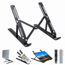 Suporte Articulado Compacto para Notebook e Laptop ErgoBase™ - Base de Apoio Preta, Ajustável e Ergonômica