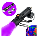 Lanterna UV LED Ultravioleta 395nm - Detecta Notas Falsas, Resíduos, Urina e Insetos - Luz Negra Roxa Portátil (Bateria Inclusa)