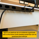 Organizador de Cabos e Fios CableFix™ - Guia de Cabos com Canaleta Adesiva para Instalação embaixo da Mesa