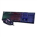 Kit Gamer AOAS M300 – Teclado Semi-Mecânico + Mouse RGB com 7 Botões