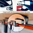 Kit Organizador de Cabos para Mesa - Esconde Fios de PC/Notebook (Home Office e Gamer)
