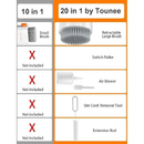 Kit de Limpeza 20 em 1 para Eletrônicos - Inclui Escova, Spray e Microfibra
