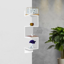 Prateleira de Canto Vertical em MDF - Estante Organizadora para Livros, Decoração e Objetos - Quarto, Banheiro ou Escritório