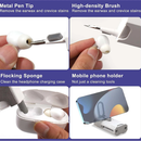 Kit de Limpeza 8 em 1 CleanTech™ - Escova para Teclado, Caneta de Limpeza e Acessórios para Fones de Ouvido