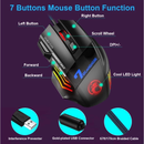 Mouse Gamer Profissional X7 - 3200DPI Ajustável, 7 Botões Programáveis, RGB e Design Ergonômico (Original)