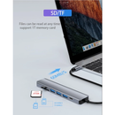 Hub USB-C 8 em 1 com HDMI 4K - Docking Station para Notebook com PD 100W, Leitor SD/TF, Ethernet RJ45 - Compatível com MacBook e ThinkPad