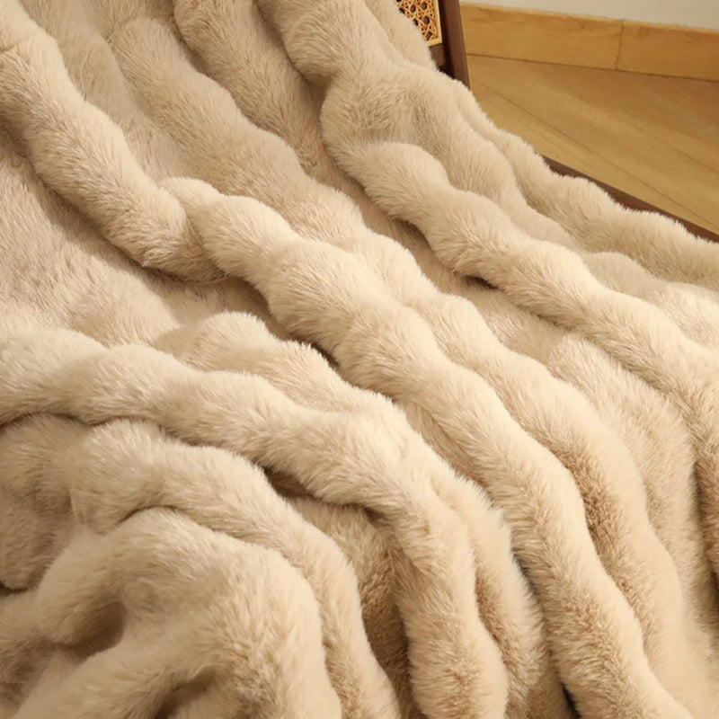 Manta de algodão de Alta Qualidade: Manta Macia, Espessa e Quente para Sofá, Quarto, Decoração de Casa - Cobertor Aconchegante para Outono e Inverno