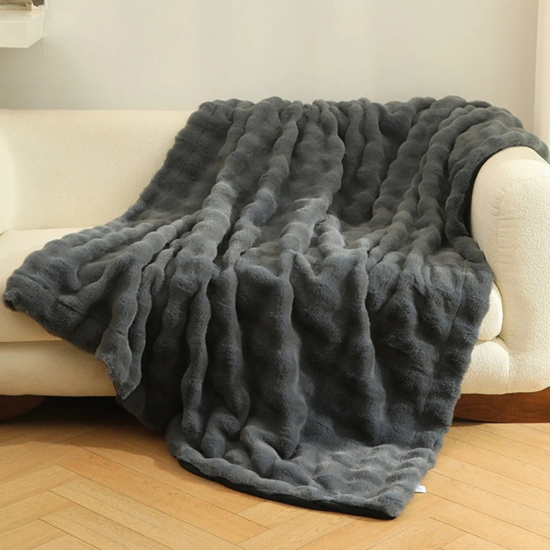 Manta de algodão de Alta Qualidade: Manta Macia, Espessa e Quente para Sofá, Quarto, Decoração de Casa - Cobertor Aconchegante para Outono e Inverno