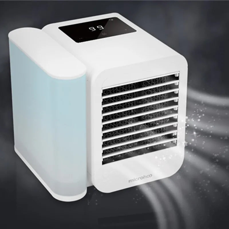 Mini ar condicionado portátil - Microhoo - refrigerador 1000ml, difusor de óleo essencial de aromaterapia, umidificador de resfriamento rápido doméstico