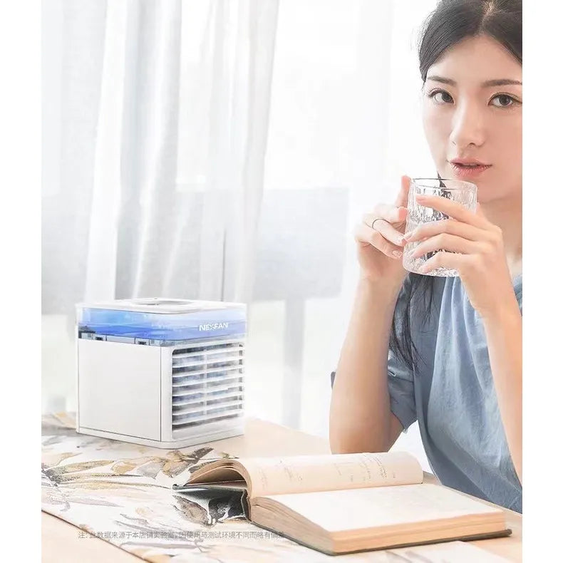 Mini refrigerador de ar condicionado - recarregável via USB - potente até 15° C - para qualquer ambiente