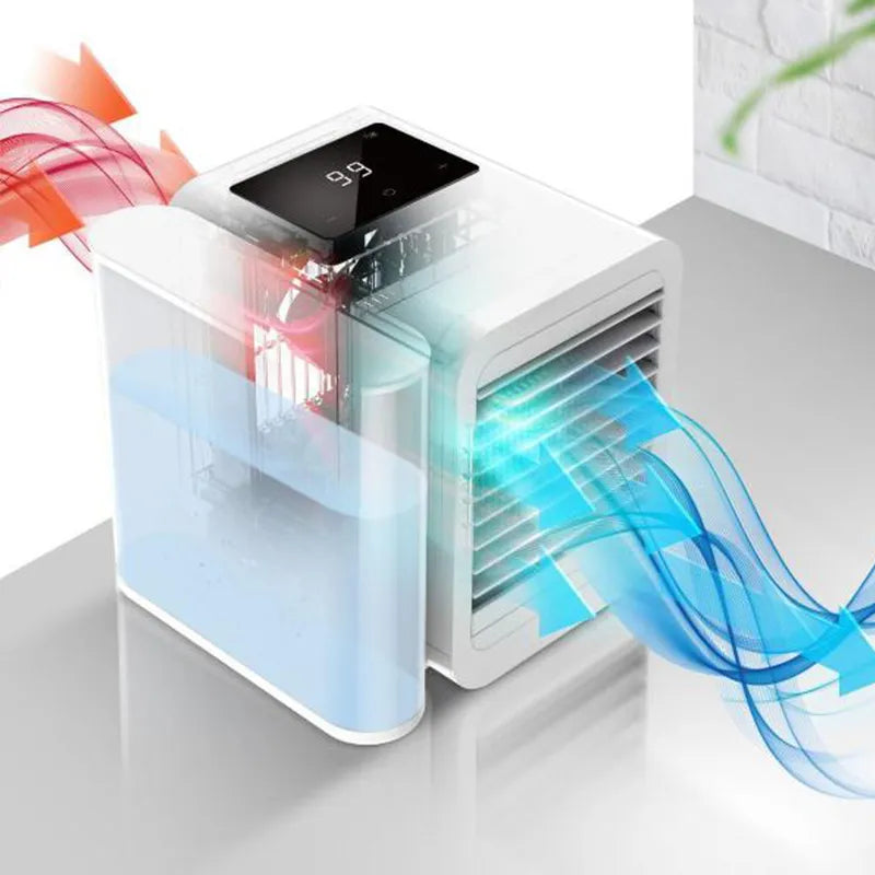Mini ar condicionado portátil - Microhoo - refrigerador 1000ml, difusor de óleo essencial de aromaterapia, umidificador de resfriamento rápido doméstico