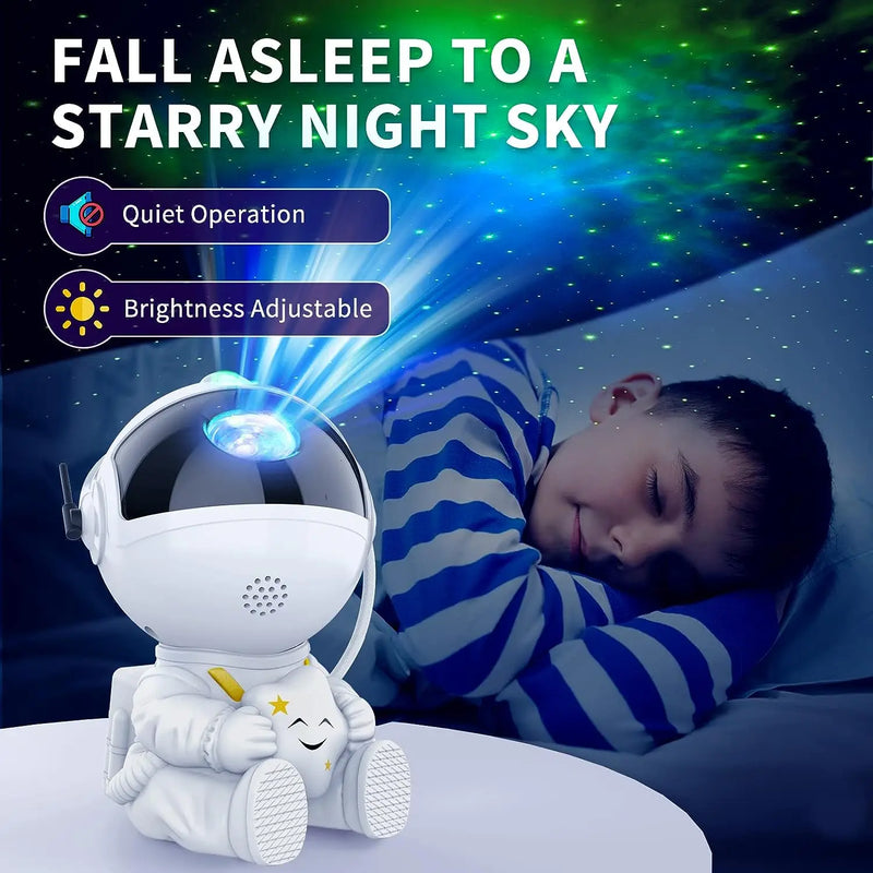 Projetor de Estrelas Luz Noturna Galáxia, Projetor Espacial Astronauta Nebulosa Estrelada Lâmpada LED de Teto para Quarto, Decoração de Casa, Presente para Crianças